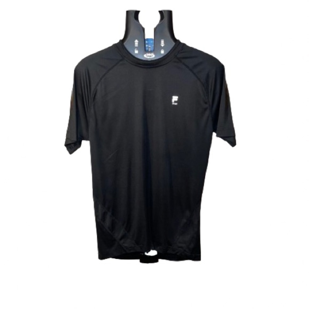 Fila Sport Men Athletic Shirt Motion Stretch Black  Size Small Short Sleeve